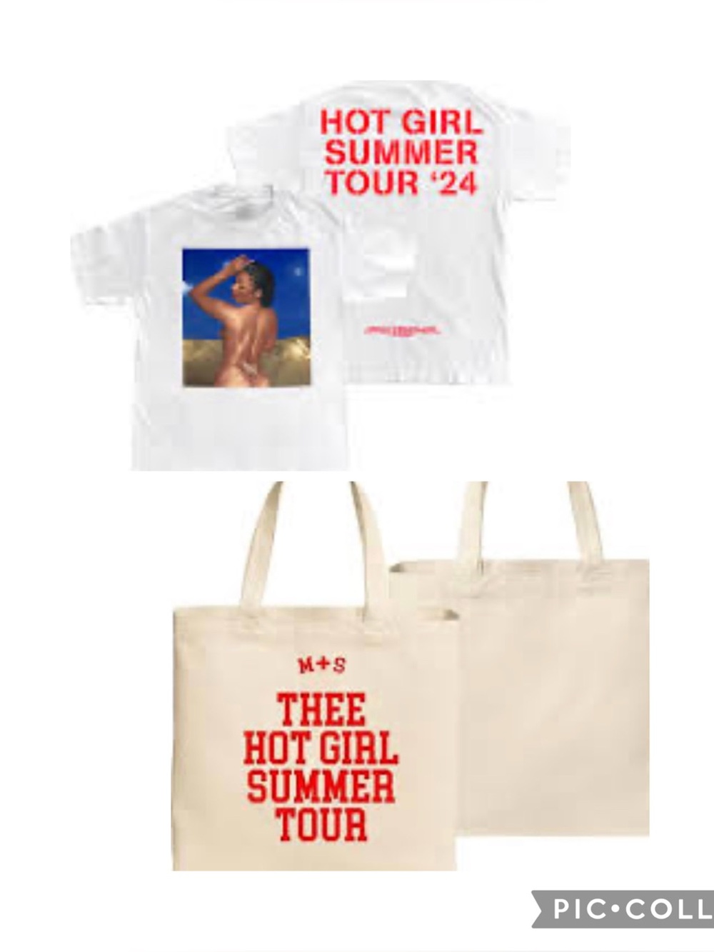 New! Megan Thee Stallion hot girl summer 2024 tour T-shirt and tote bag bundle